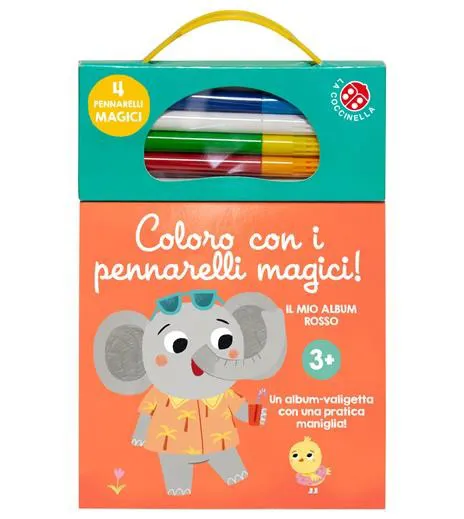 Coloro con i pennarelli magici 3+. Album rosso. Ediz. illustrata. Con pennarelli