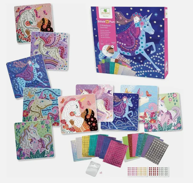 Set creativo 5 mosaici - Unicorni
