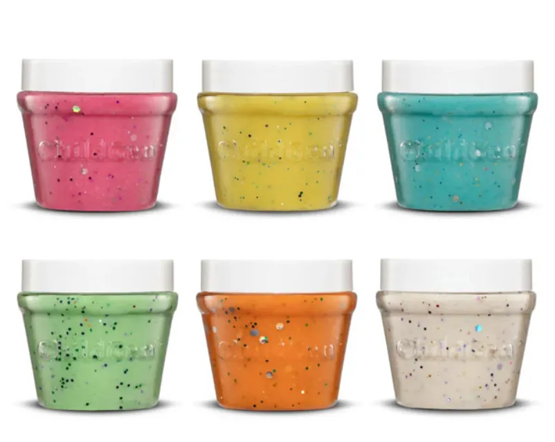 Pasta modellabile glitter bio set da 6