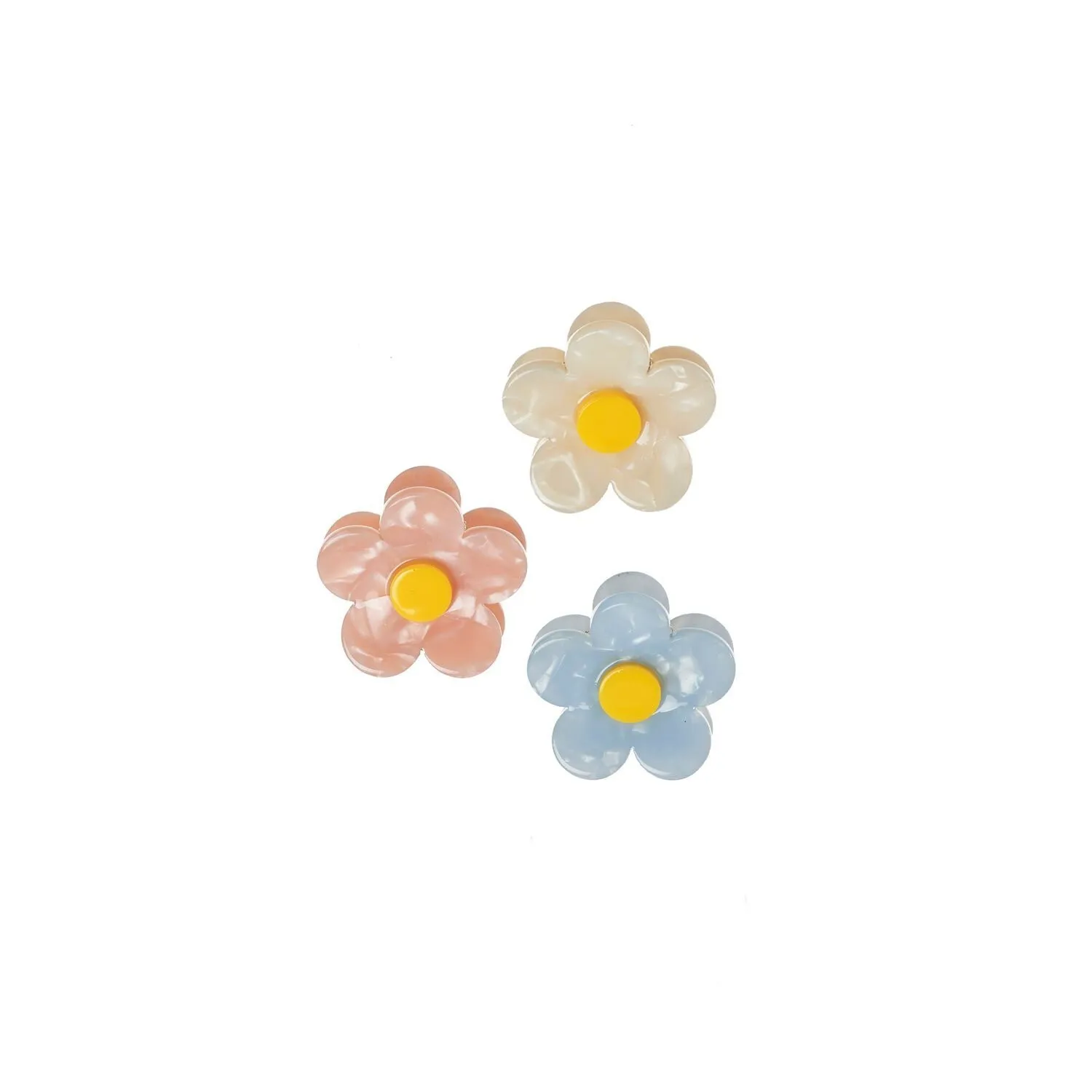 Mini mollette a margherita, confezione da 3