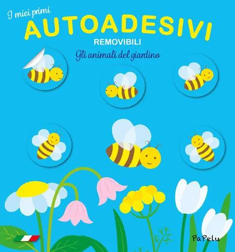 Gli animali del giardino. I miei primi autoadesivi removibili - Papelu