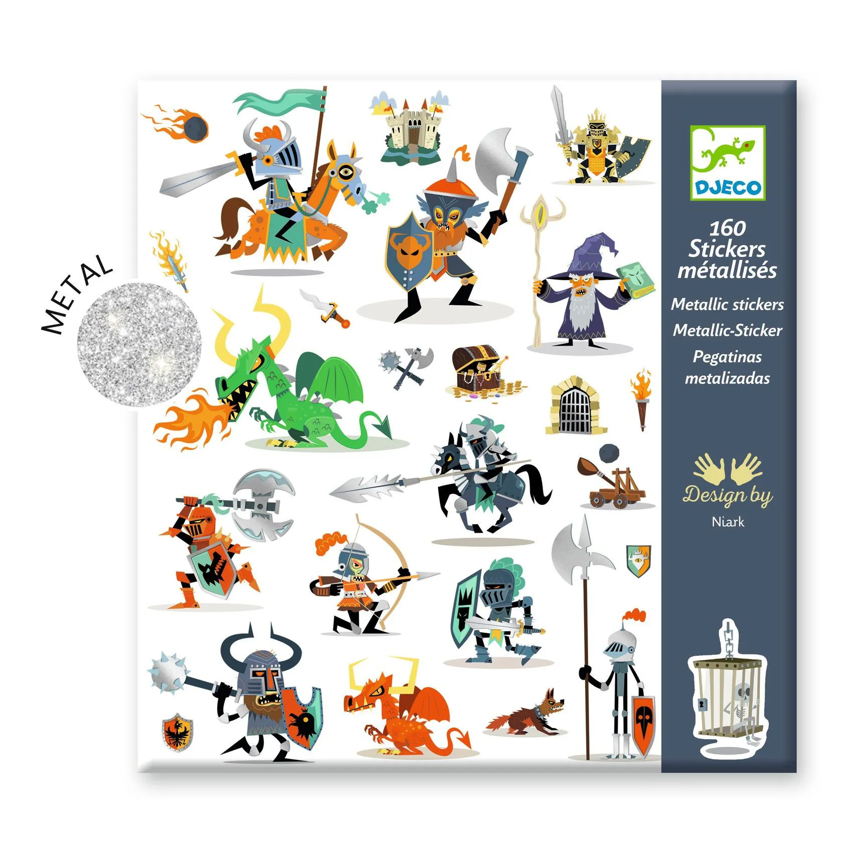 Adesivi/Sticker Cavalieri metallizzati