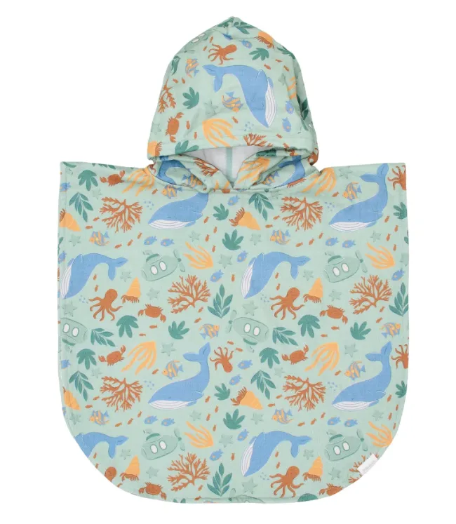 Poncho da spiaggia Mondo oceanico Multicolore