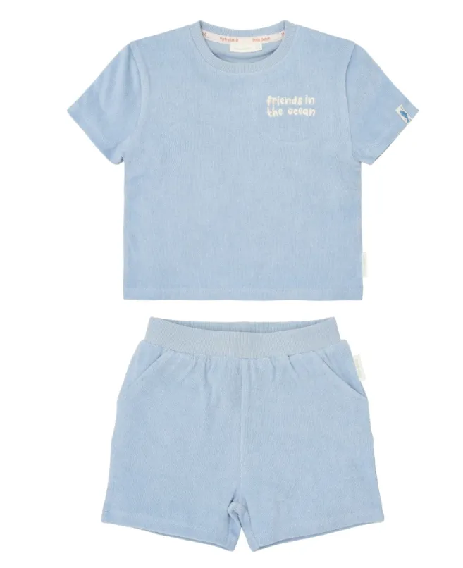 Completo maglietta e pantaloncini - Blu