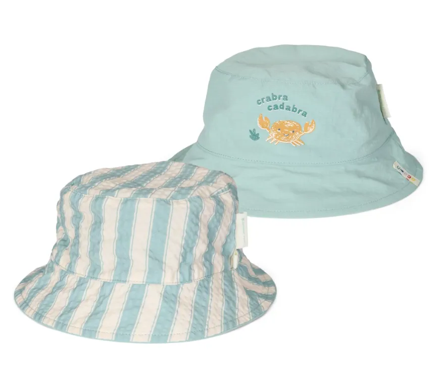 Cappello a secchiello - Verde - Strisce effetto surf oceanico
