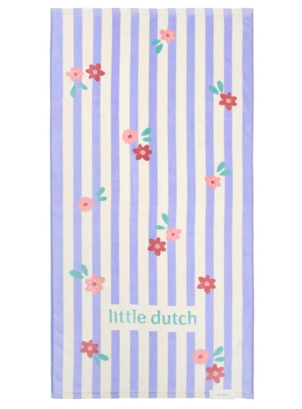Telo mare a righe viola da sogno - 60 cm x 120 cm