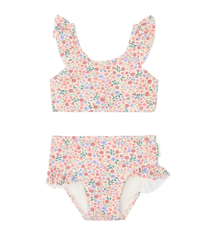 Bikini stampa floreale con volant