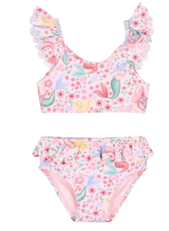 Bikini rosa con stampa sirena