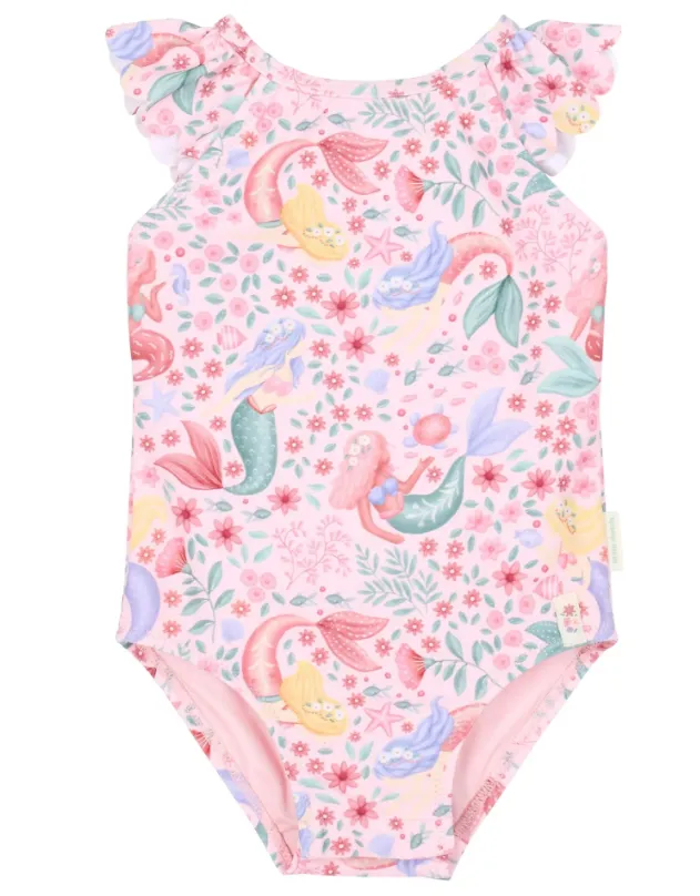 Costume rosa con stampa sirena