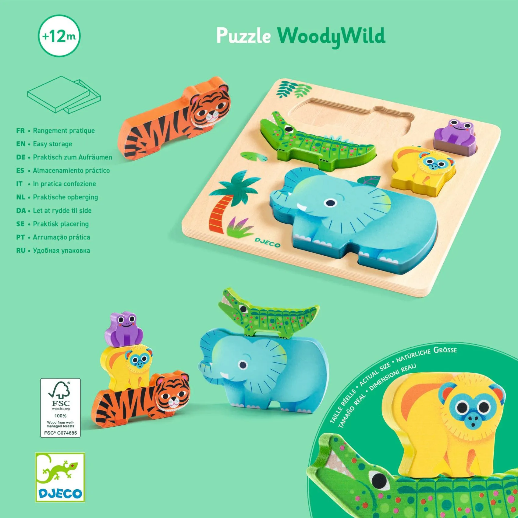 Puzzle ad incastro in legno Woodywild