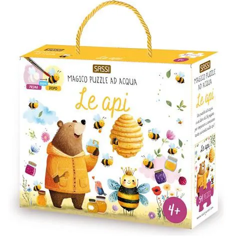 Le api. Magico puzzle ad acqua, con pennello. Con puzzle da 54 pezzi