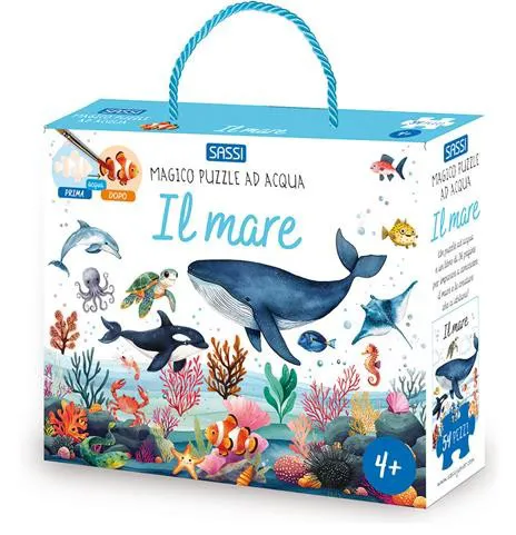 Il mare. Magico puzzle ad acqua, con pennello. Con puzzle da 54 pezzi