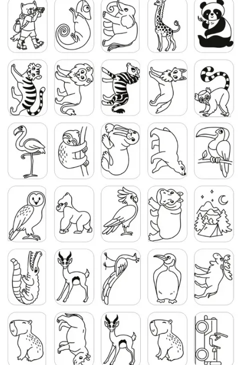 Refill 60 card per tavoletta grafica Kidiwolf - Fiabe e Animali