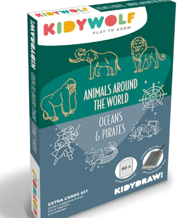 Refill 60 card per tavoletta grafica Kidiwolf - Animali e Pirati