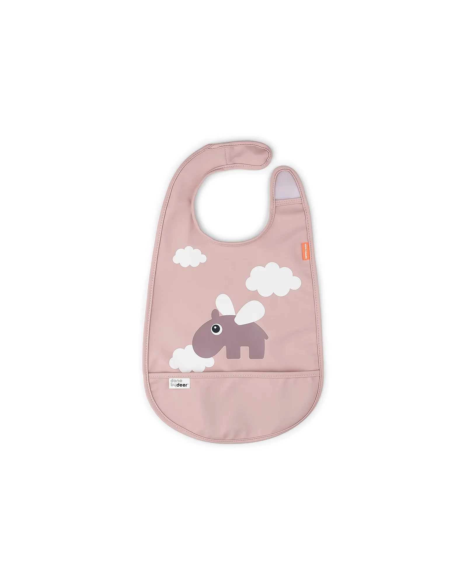 Bavaglio Impermeabile con Tasca - Happy Clouds - Cipria