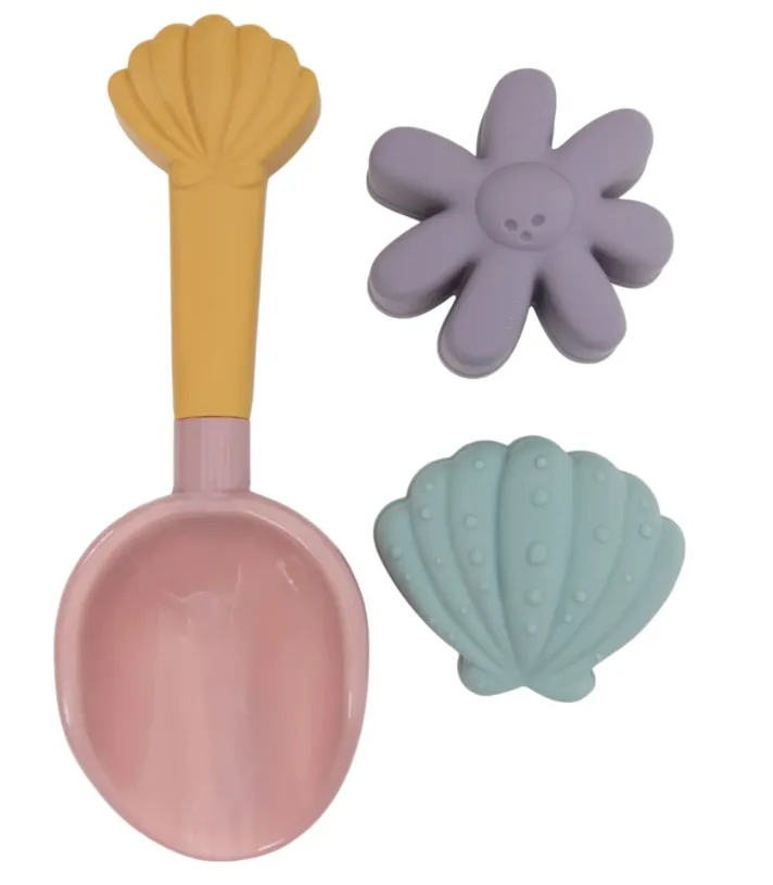 Set da spiaggia con paletta e formine per la sabbia - Rosa - Sirena da sogno