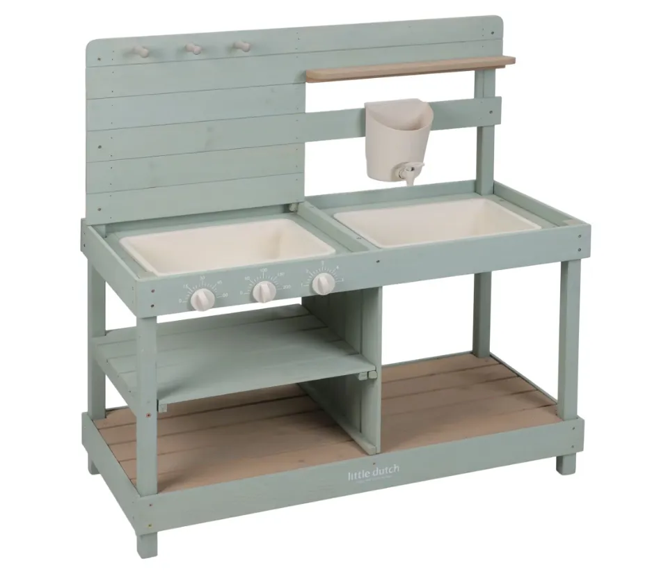Cucina da esterno in legno - Verde