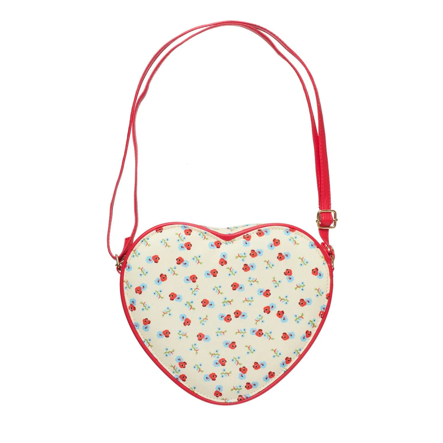 Borsa a forma di cuore con fantasia floreale
