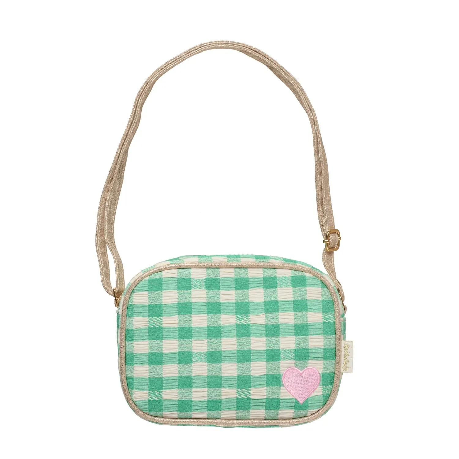 Borsa a quadretti vichy verde