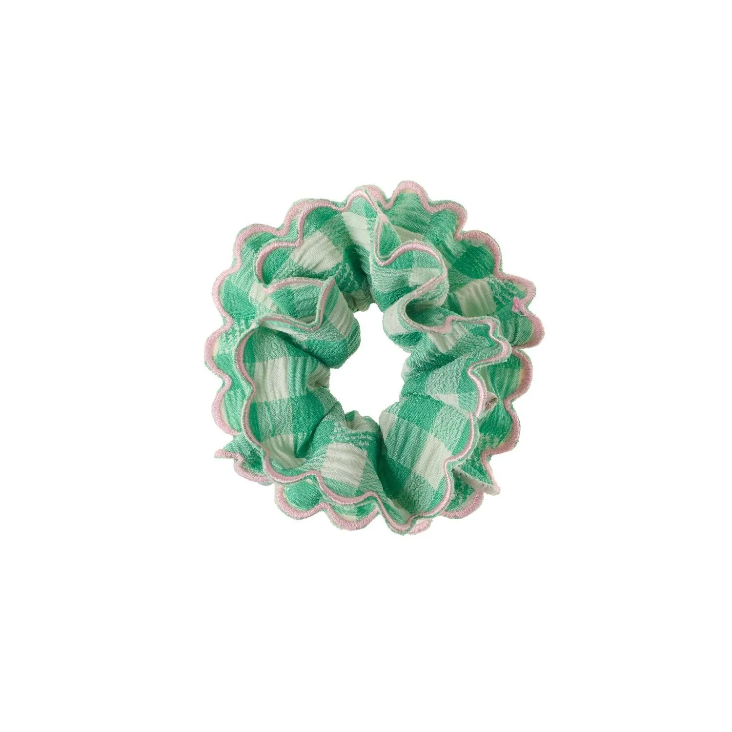 Scrunchie quadretti vichy verde