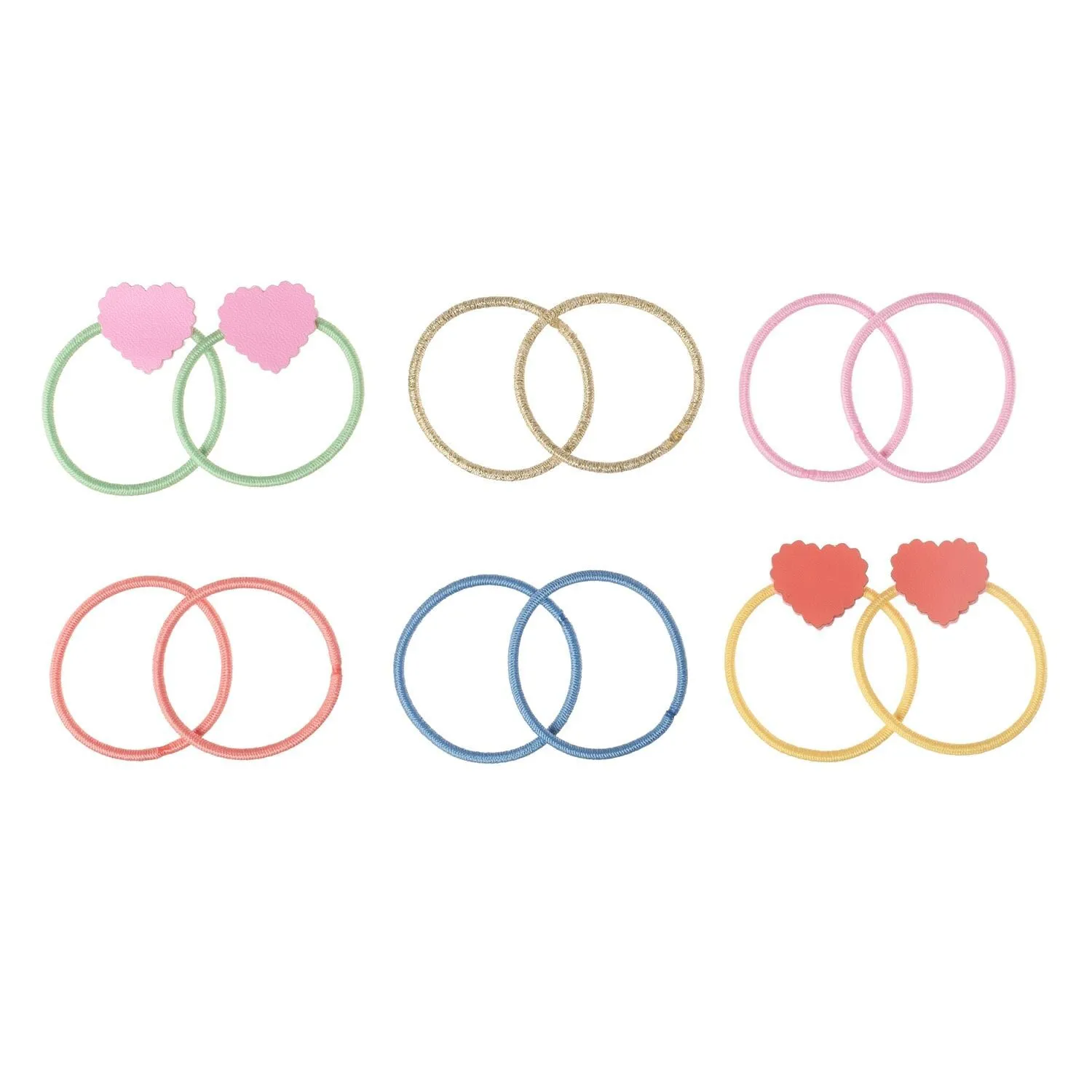 Mini elastici a cuore smerlato