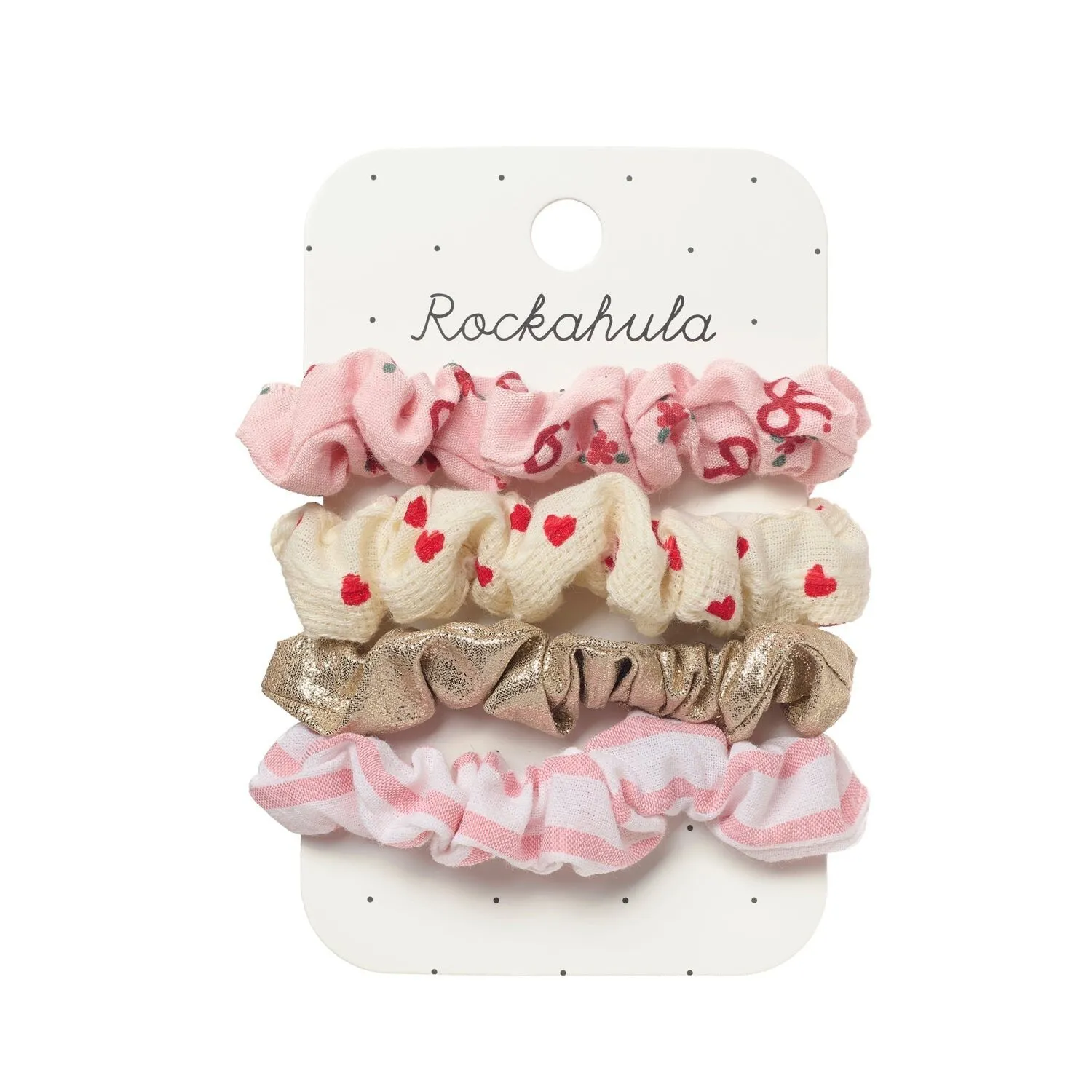 Scrunchie con fiocchetti e cuori