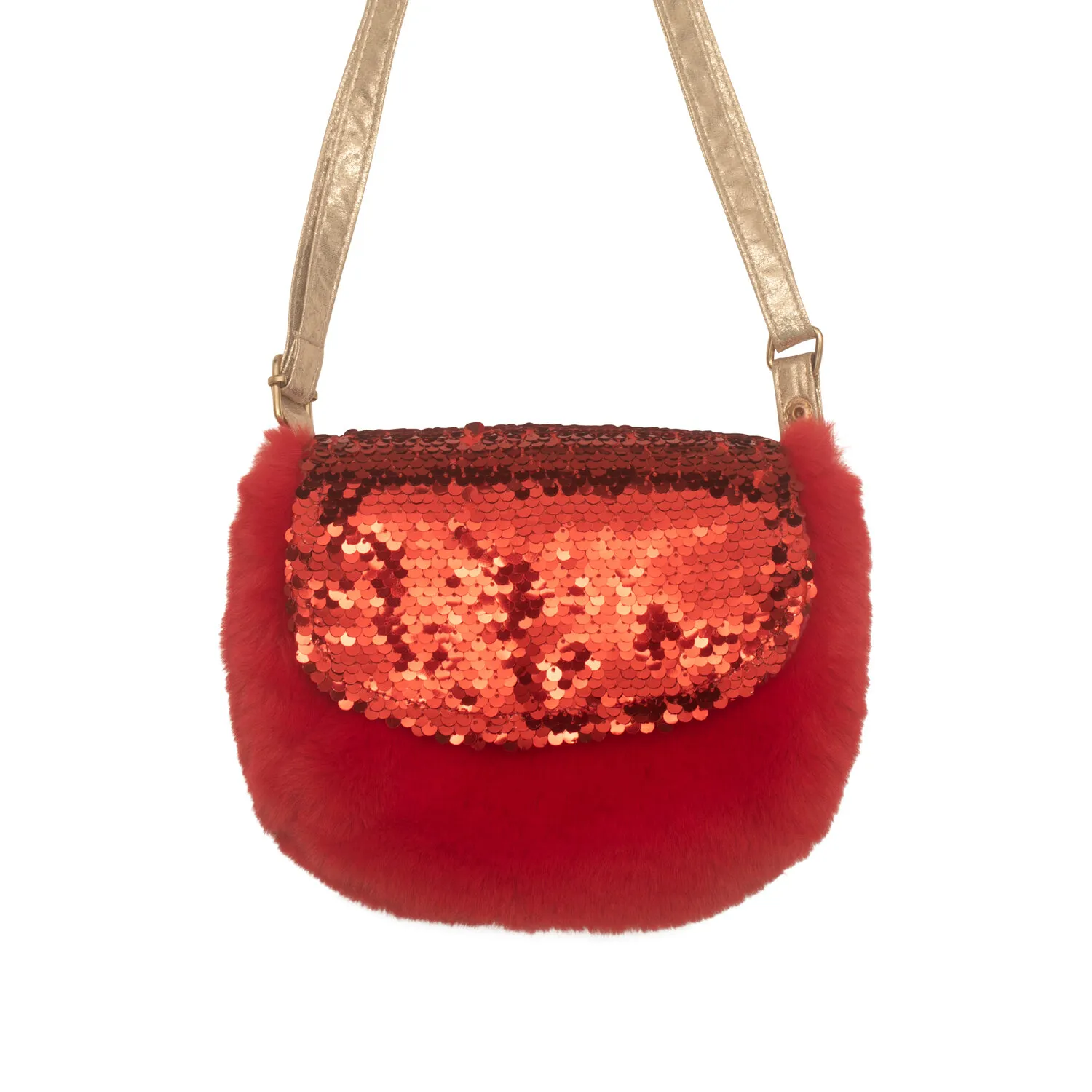 Borsa in velluto con paillettes