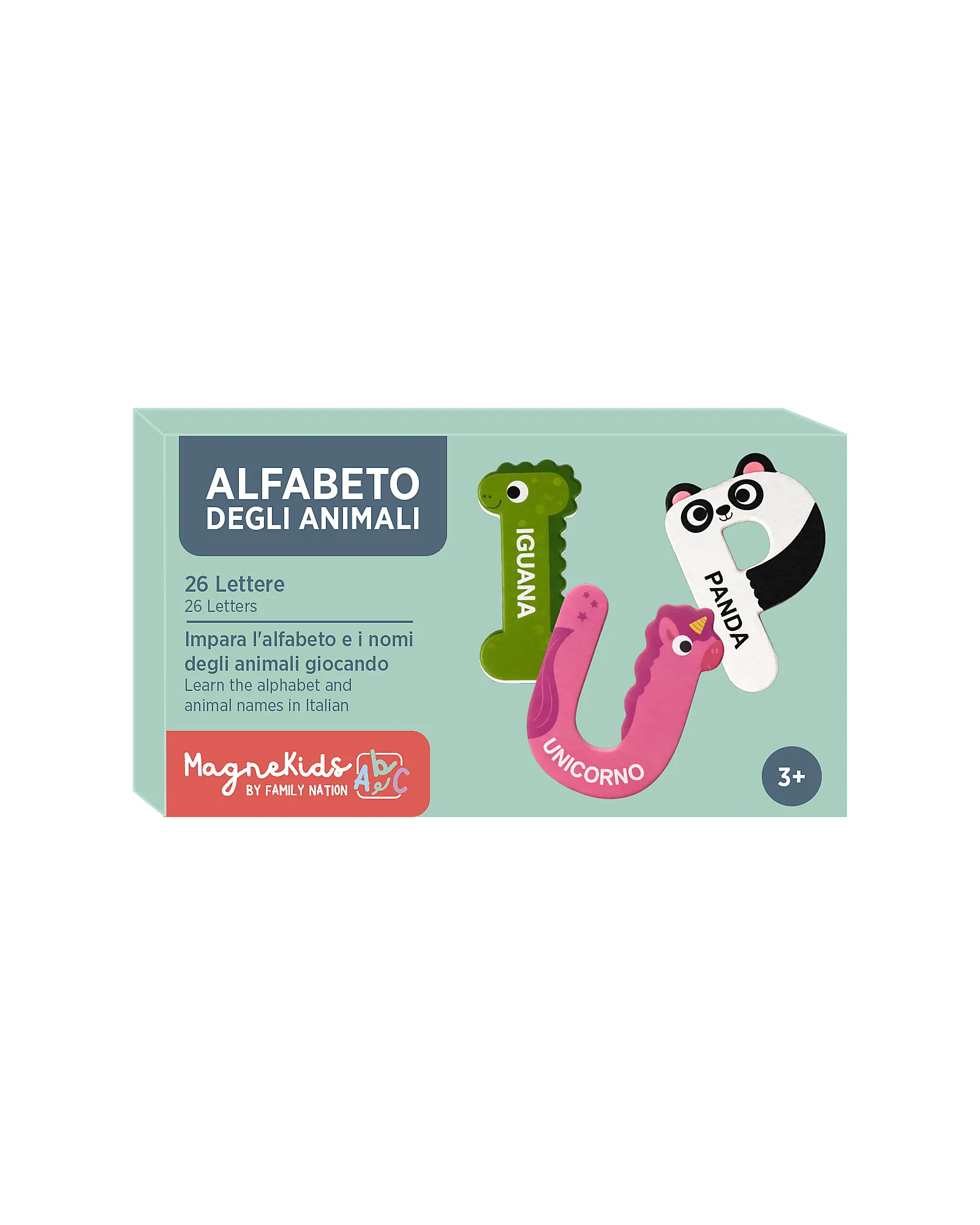 Alfabeto degli Animali Magnetico MagneKids™ - 26 lettere/36 pezzi - Impara l'Alfabeto Giocando
