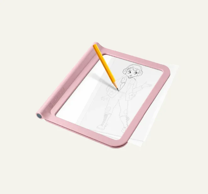  Tavoletta luminosa da disegno/scrittura Kidydraw rosa