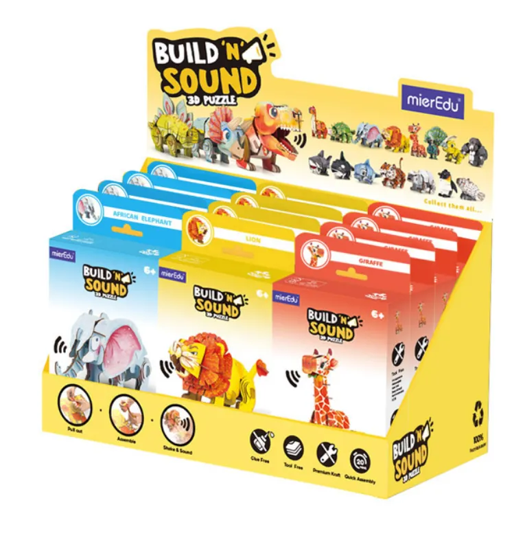 Kit puzzle 3D animali sonori 