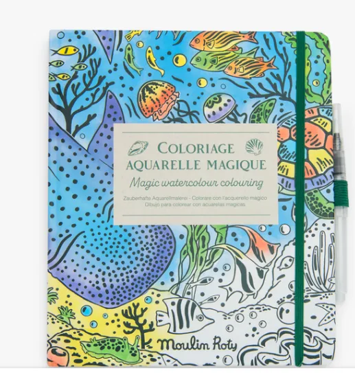 Libro da colorare con acquerello magico