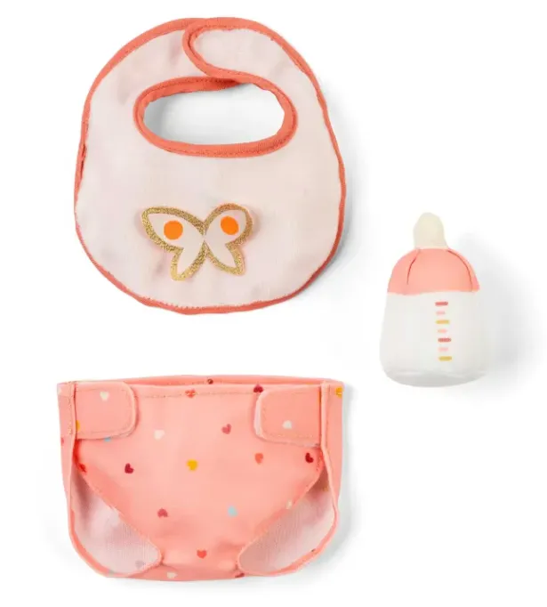 Set 3 accessori rosa per bambole da 30 o 36 cm