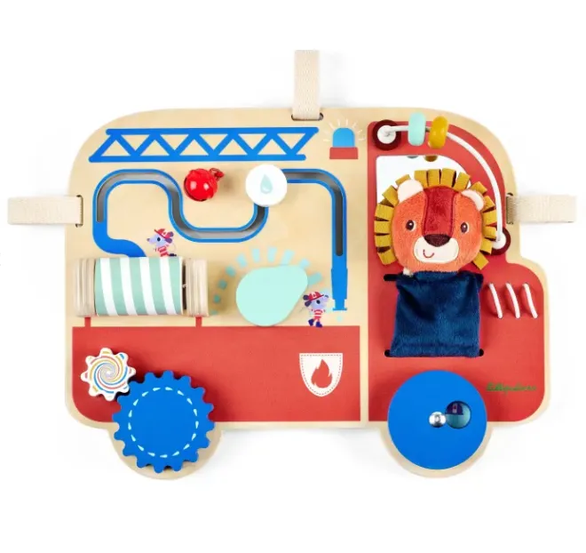 Pannello attività in legno Camion dei pompieri